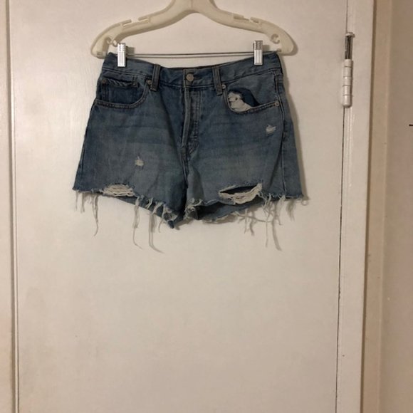 We The Free High Waisted Jean Shorts 28 - Picture 1 of 3